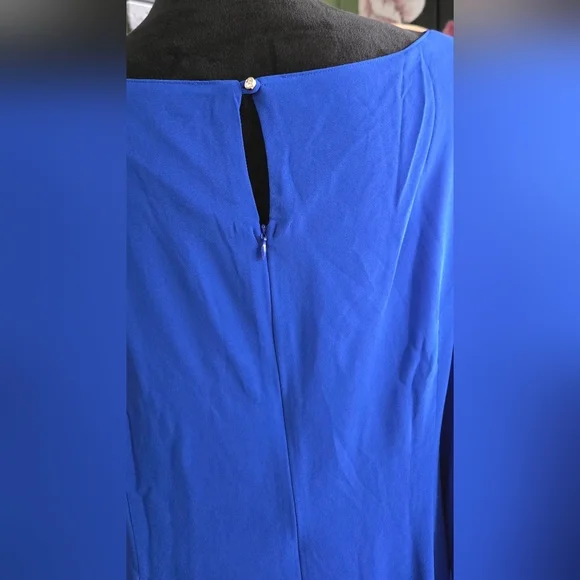 Women's Plus Size Blue Cape Dress #1179 NWOT - Picture 5 of 7